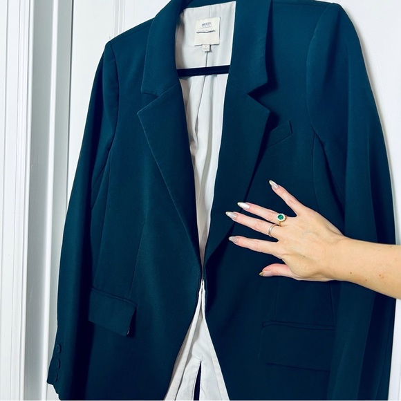 Favorite Daughter Kelly Blazer Black Ivory Trim Tuxedo Style Two Tone Jacket S - Picture 5 of 14